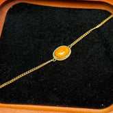 18k Gold Plated Sterling Silver Amber Bracelet